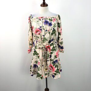 NWT Express Blush Floral Off Shoulder Mini Dress